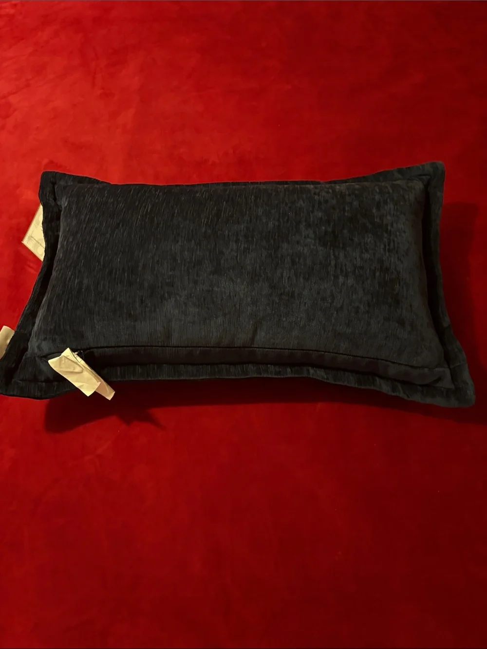 Hanukkah Menorah Pillow Navy Blue Velour